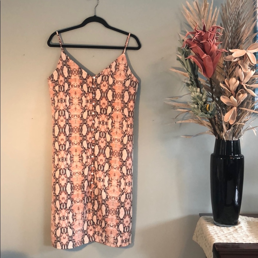 One Clothing Pink & Black Print Dress